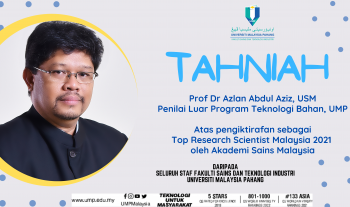 SEKALUNG TAHNIAH BUAT PROF DR AZLAN ABDUL AZIZ